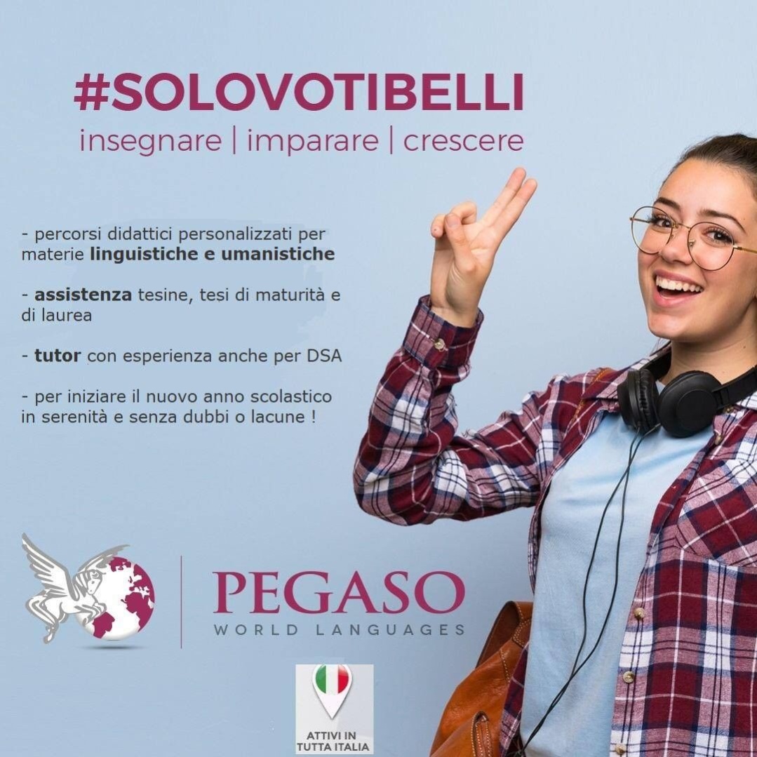 pegasoworldlanguages, Moncalieri, recupero, debiti, ripasso, tesi, DSA